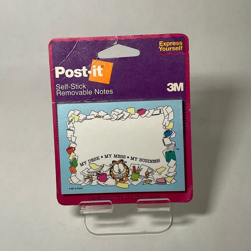Vintage Garfield Post-It Self Stick Removable Notes 1994